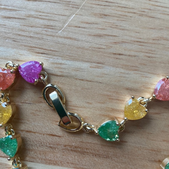 Pretty Bird Multicolor Heart Gem Bracelet - Picture 10 of 11